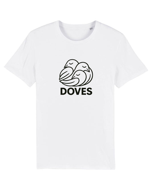 THREE DOVES LINE T SHIRT WHITE