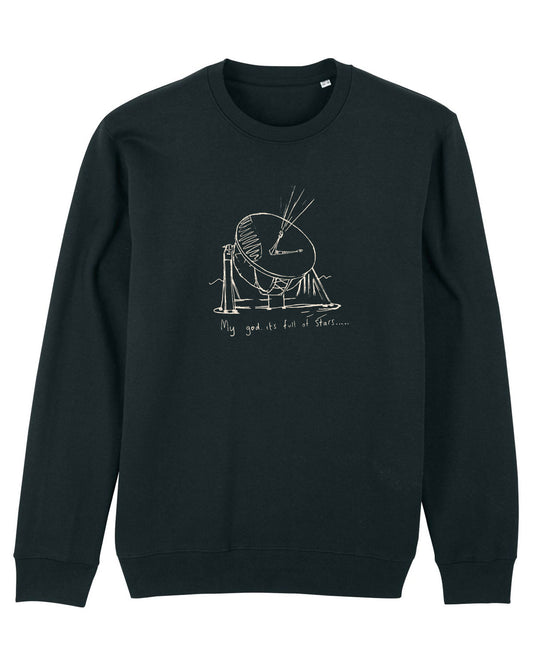 STARS CROMMY CREW NECK SWEATER BLACK