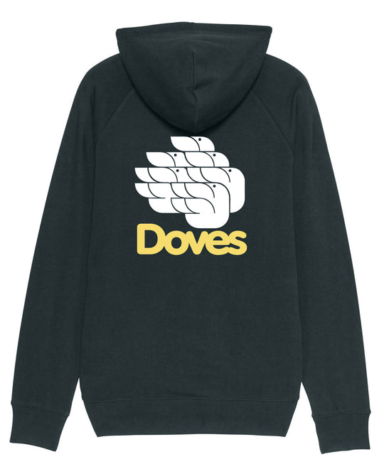 SWEDISH DOVES BACK PRINT HOODY BLACK