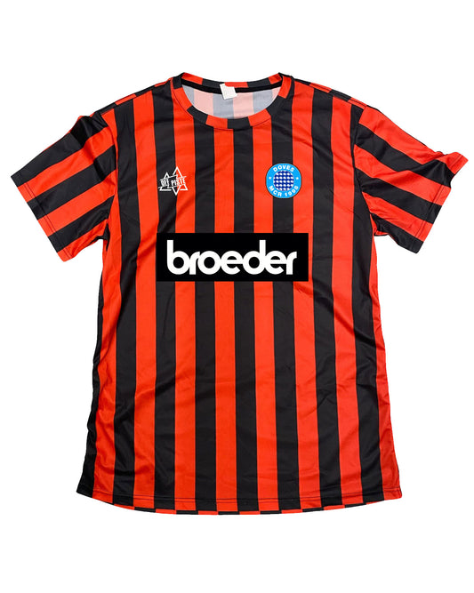 DOVES BROEDER FOOTBALL SHIRT RED BLACK